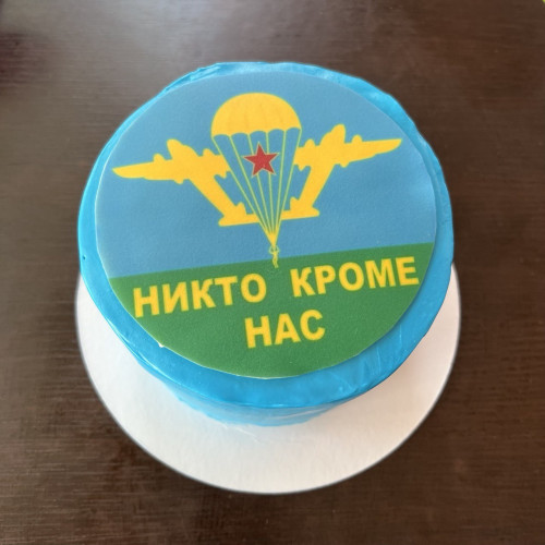 Бенто торт #1787 с картинкой вдв 700 г, голубой