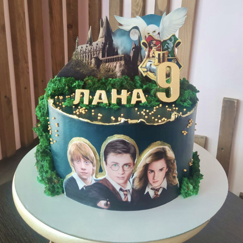 Торт для девочек #2238 гарри потер, черный